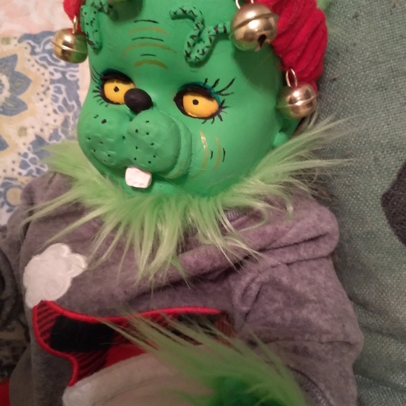Christmas Grinch Baby Doll Decor - Picture 4 of 8
